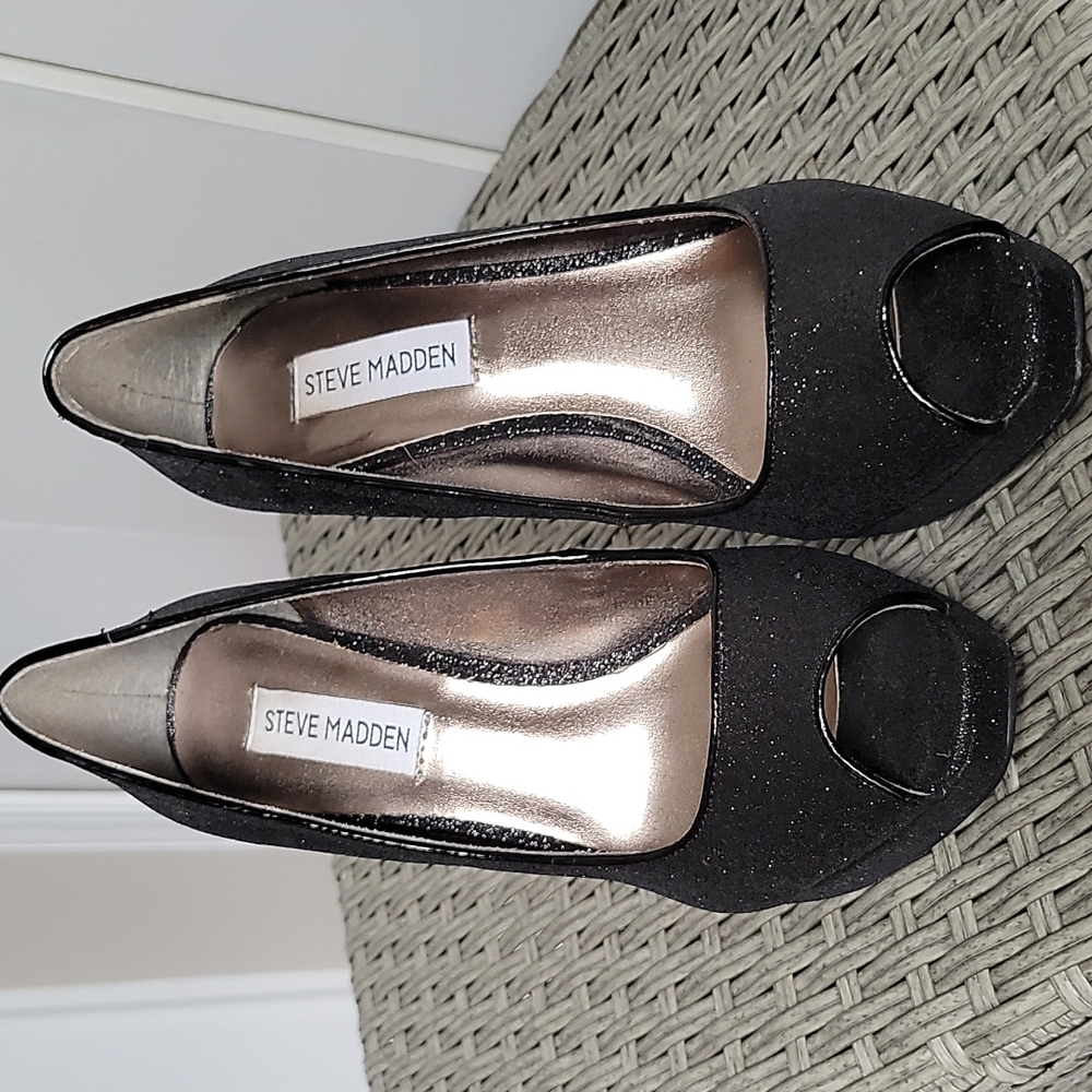 Steve madden, Black glitter sparkle high heel